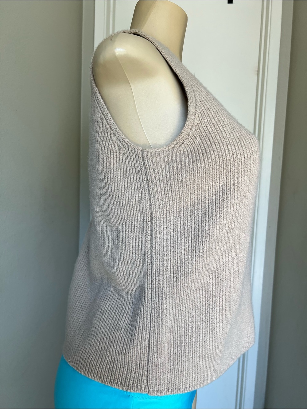 MaxMara Camel Ribbed Knit Tank Top - Picture 2 of 8